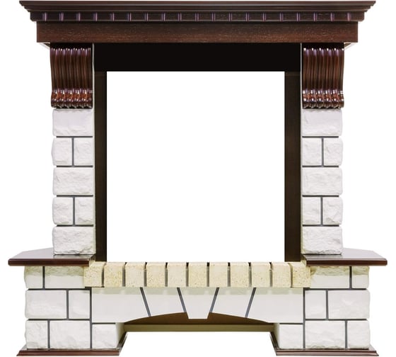 Изображение товара Портал Royal Flame Pierre Luxe угловой под классику (темн. дуб) 64877471