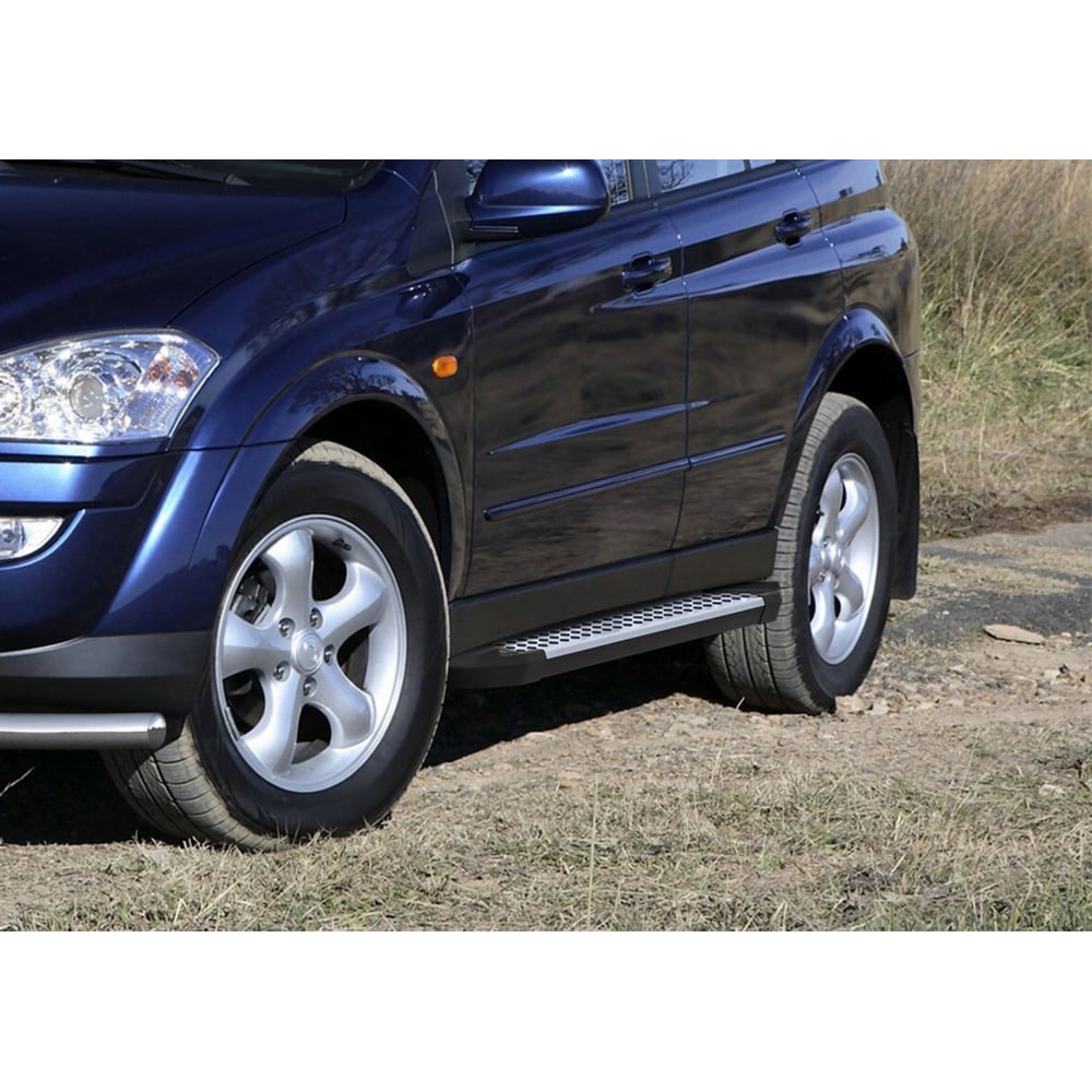 Изображение товара Пороги Bmw-Style круг Rival для SsangYong Kyron 2007-2016 алюминий 173 см, 2 шт.