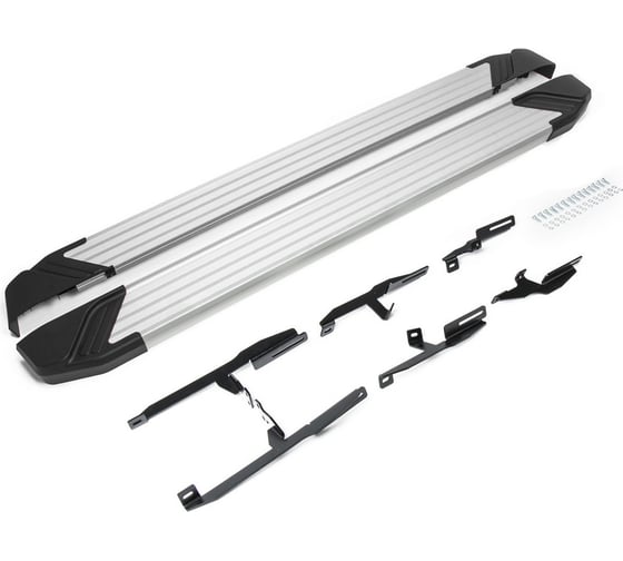 Изображение товара Пороги "Silver" Rival для Suzuki Grand Vitara III 5-дв. 2005-2015, 173 см, 2 шт., алюминий, F173AL.5502.2