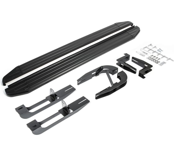 Изображение товара Пороги Rival Premium-Black Hyundai Santa Fe II 2006-2012, 2 шт., A173ALB.2302.1