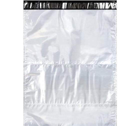 Изображение товара Курьер-пакет ООО Комус без печати, с карманом, 300x400+40, 50 мкм, 50 шт. 1744664