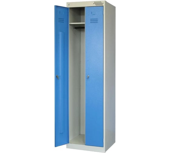 Изображение товара Шкаф для одежды ООО Комус mzшрэк-22-530 металлический, 2 двери, 530x500x1850 147547