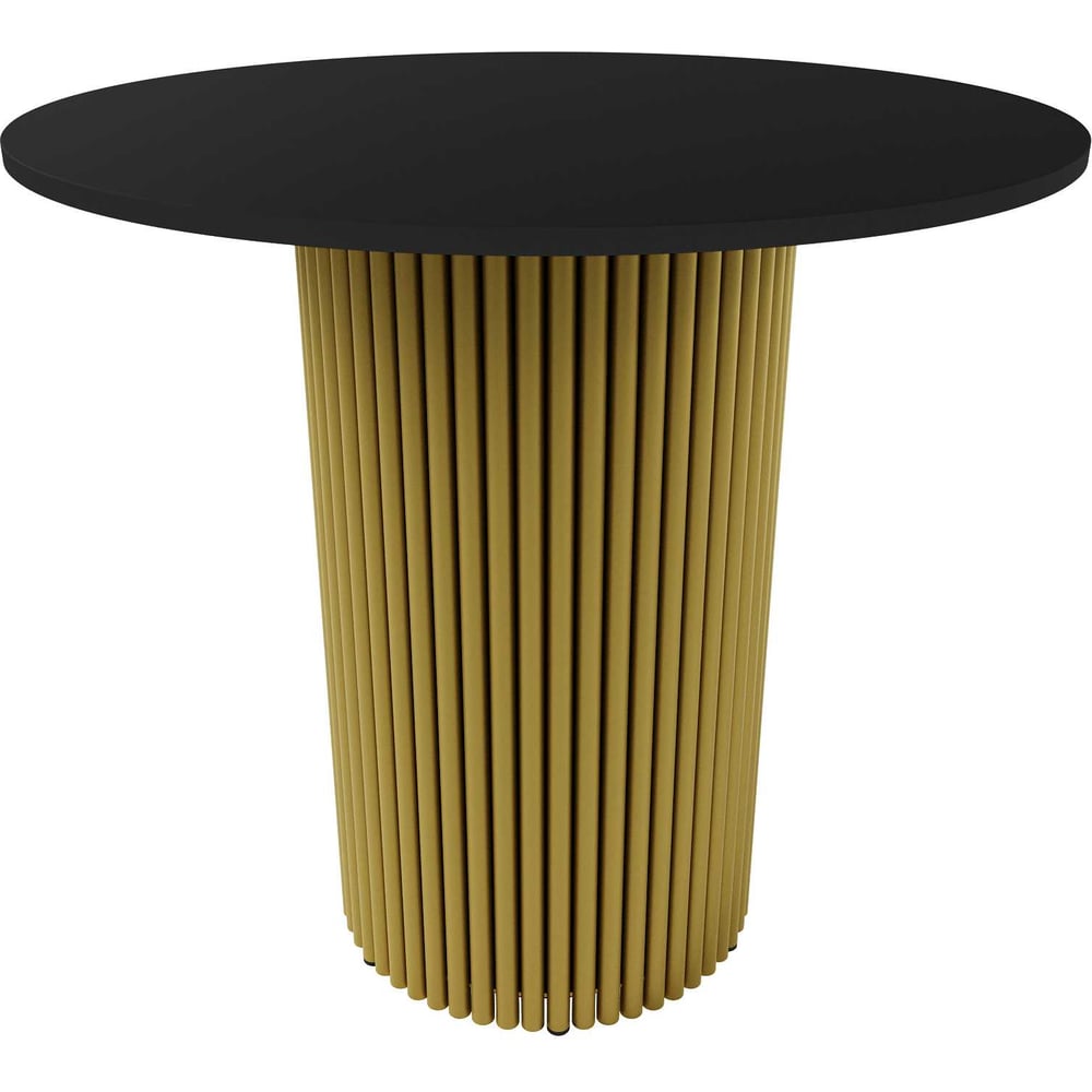 Изображение товара Обеденный стол GENGLASS круглый 80 см с металлическим подстольем