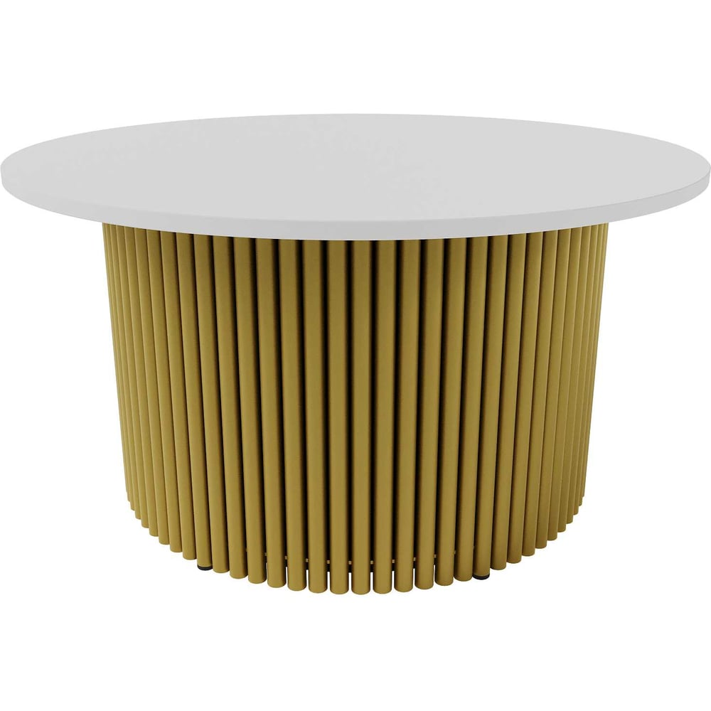 Изображение товара Журнальный круглый стол GENGLASS с металлическим подстольем 80 см TRUBIS Wood