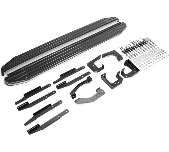 Изображение товара Пороги "Premium" Rival для Volkswagen Touareg II рестайлинг (R-Line) 2014-2018, 193 см, 2 шт., алюминий, A193ALP.5801.4