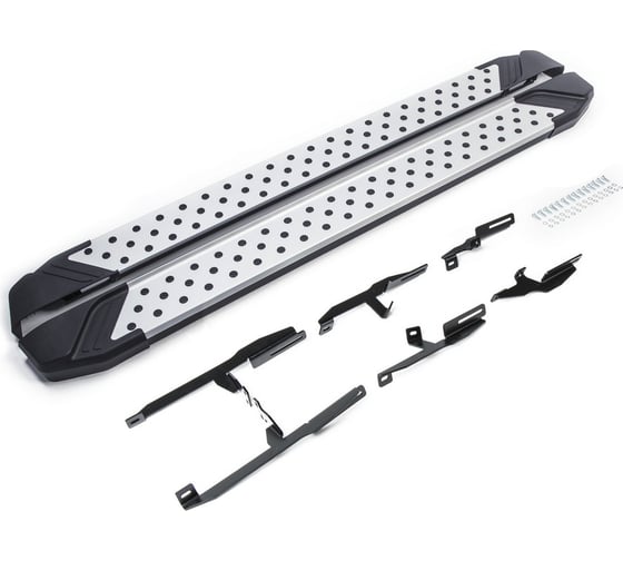 Изображение товара Пороги "Bmw-Style круг" Rival для Suzuki Grand Vitara III 5-дв. 2005-2015, 173 см, 2 шт., алюминий, D173AL.5502.2