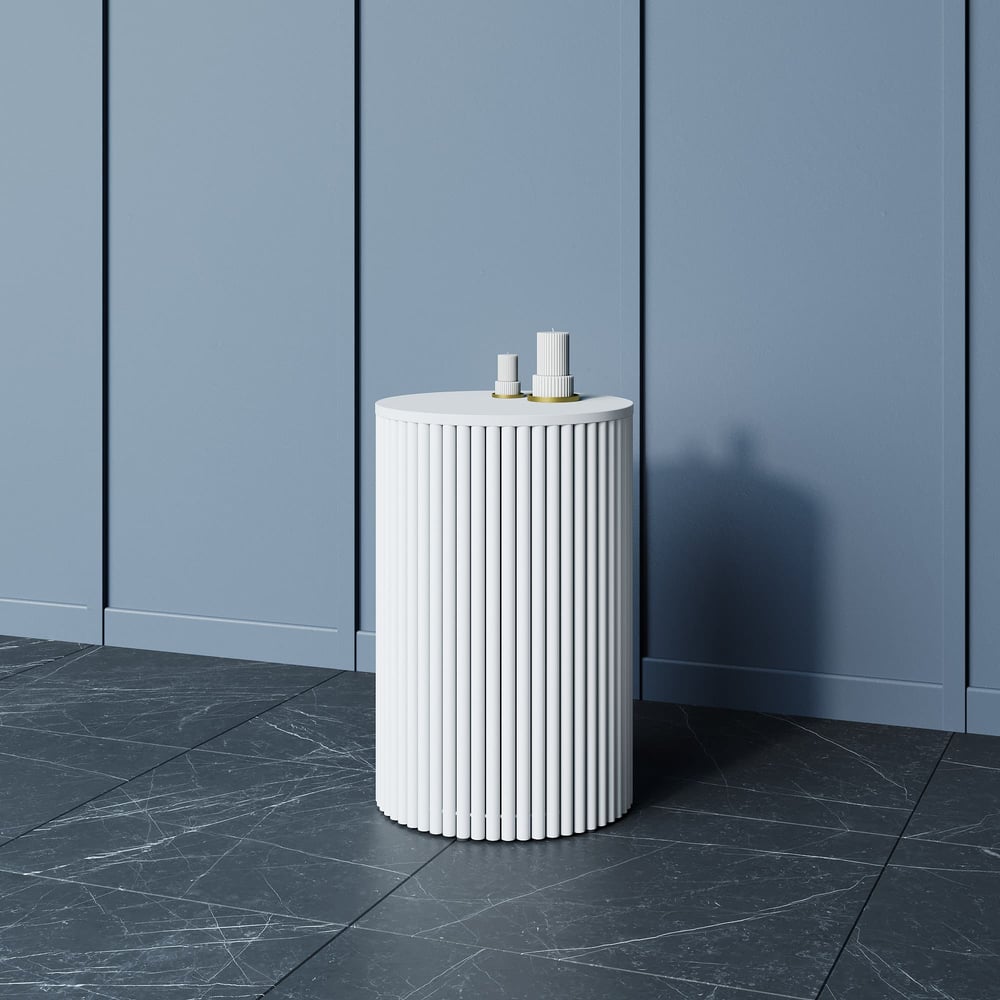 Изображение товара Журнальный столик GENGLASS круглый с металлическим подстольем 400x400 мм