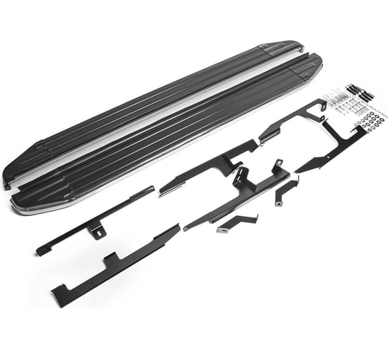 Изображение товара Пороги "Premium" Rival для Audi Q7 II 2015-2020 2020-н.в., 193 см, 2 шт., алюминий, A193ALP.0304.1