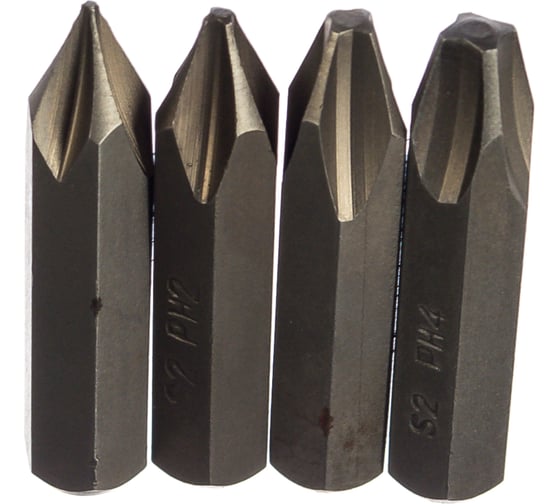 Изображение товара Набор насадок для ударной отвертки Автоdело S2 Professional PH 1,2,3,4х36 мм 40007 13250