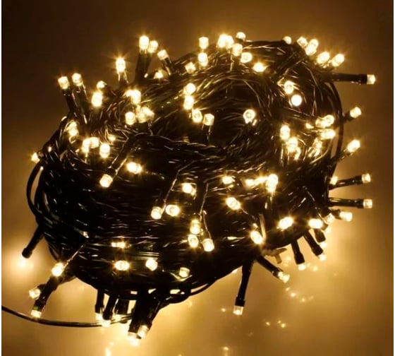 Изображение товара Гирлянда SHLights Нить 200 LED, тепло-белый, 20 м, уличная, LD200-GWW-BO