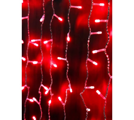 Изображение товара Занавес SHLights 150x150см, 368LED красных, соединяемая, IP20, 22.5W, LDCL368-R-E