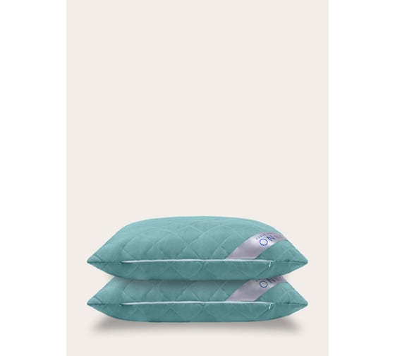 Изображение товара Комплект из двух подушек для сна SONNO AURA 50x70, гипоаллергенный наполнитель Amicor TM, бельгийский зеленый 4660147764270