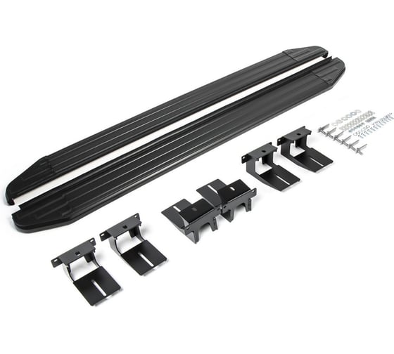 Изображение товара Пороги "Premium-Black" Rival для Jeep Grand Cherokee WK2 2010-2018 2018-н.в., 160 см, 2 шт., алюминий, A160ALB.2703.1