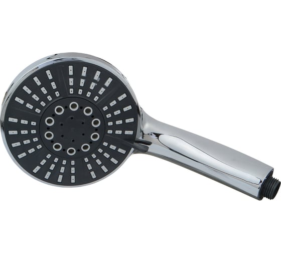 Изображение товара Лейка душа Melodia della vita 5 функций, d125 мм, хром/черный/серый 34696