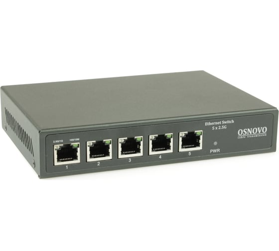 Изображение товара Коммутатор OSNOVO SW-5D-1 2.5G Ethernet на 5 RJ45 портов sct1499