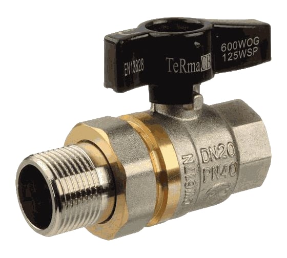 Изображение товара Шаровой кран Terma CB 1 бабочка с американка 25693