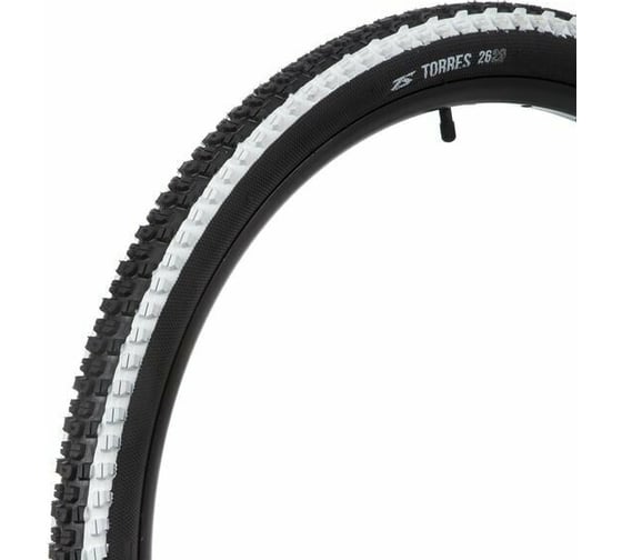 Изображение товара Покрышка STG TORRES ZX-18 EVO 26" X 2.0", черная с белой полоской, с сеткой Х98402
