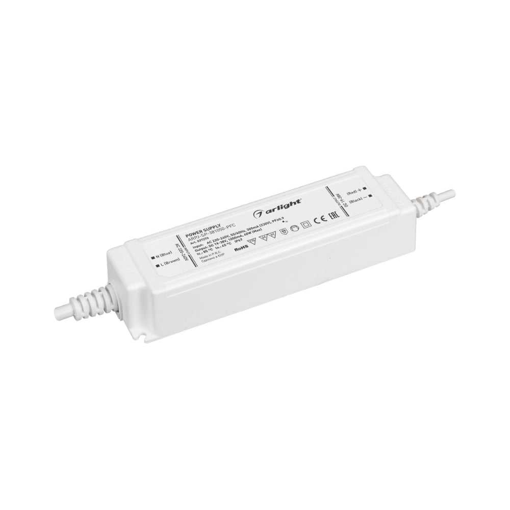 Изображение товара Блок питания Arlight ARPJ-SP-381050-PFC для светодиодов 40 Вт IP 67