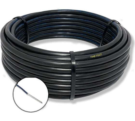 Изображение товара Установочный провод ПАВ ПРОВОДНИК 1x16 мм2 Черный, 100м OZ251786L100