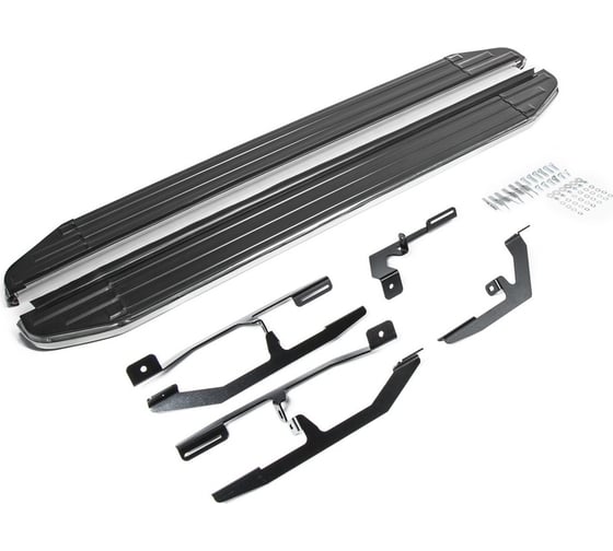 Изображение товара Пороги "Premium" Rival для Kia Soul II рестайлинг 2017-2019, 173 см, 2 шт., алюминий, A173ALP.2804.1