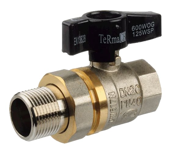 Изображение товара Шаровой кран Terma CB 1/2 бабочка с американка 25691