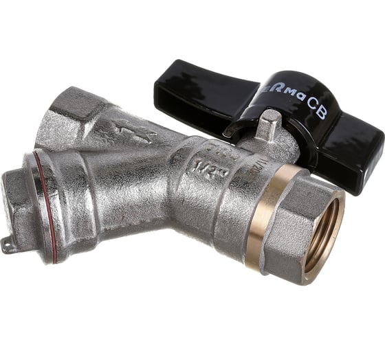 Изображение товара Шаровой кран Terma с Фильтром CB 1/2 в/в бант 25696