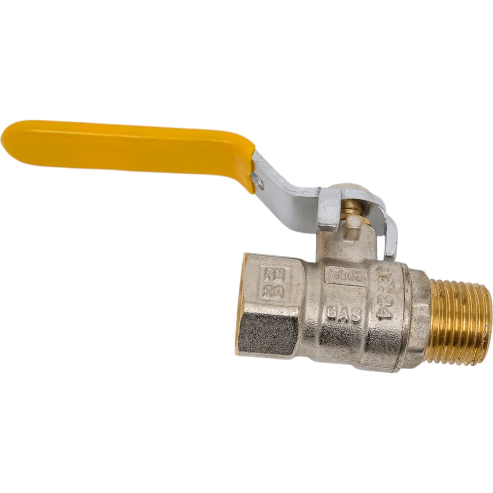 Изображение товара Шаровой кран для газа 1/2 резьба никелированная латунь 26053