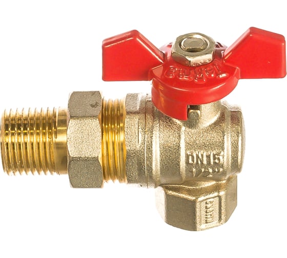 Изображение товара Шаровой кран Terma RED 1/2 угловой с американка 26153