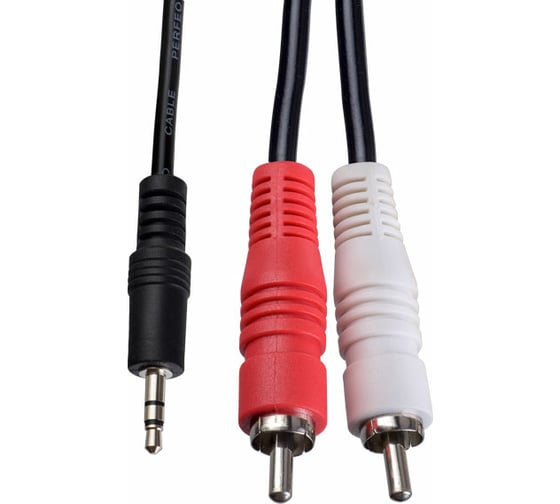 Изображение товара Кабель PERFEO Jack 3.5 мм вилка - 2xRCA вилка длина 3 м. J2004 30 003 886