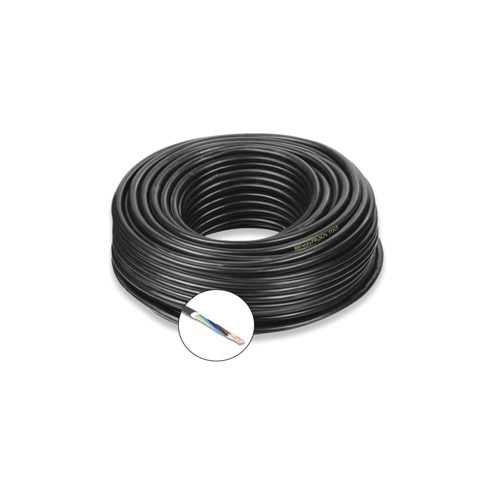 Силовой кабель ПРОВОДНИК, цвет черный OZ233437L50 ВВГнгA-FRLSLTx 1x2.5 мм2, 50м - фото 1