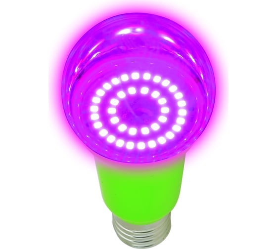 Изображение товара Светодиодная лампа для растений Uniel LED-A60-15W/SPSB/E27/CL PLP30GR UL-00004582