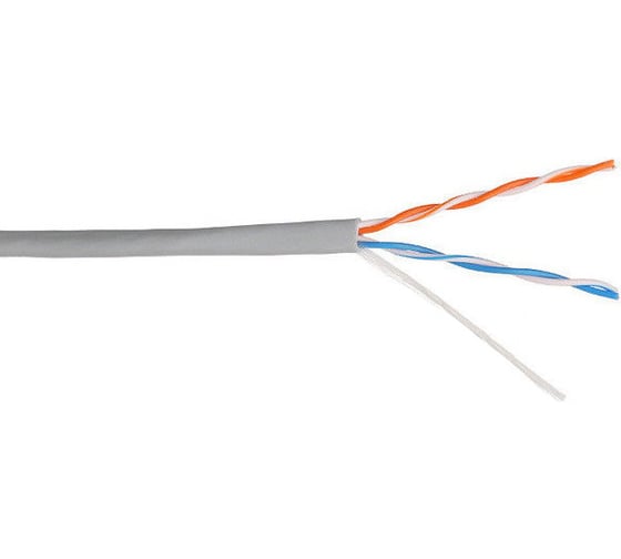 Изображение товара Кабель NEWMAX UTP CCA витая пара , 2 пары, категория 5e, PVC, серый, 305м в катушке, NM-UTP5E2PR-CCA