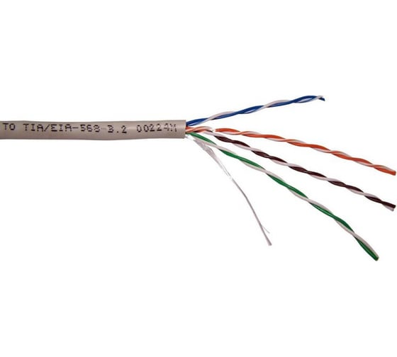 Изображение товара Кабель NEWMAX UTP CCA витая пара , 4 пары, категория 5e, PVC, серый, 305м в катушке, NM-UTP5E4PR-CCA