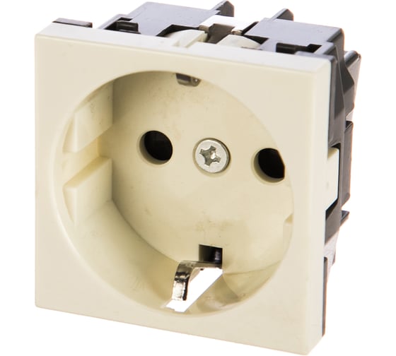 Изображение товара Электрическая розетка NEWMAX Mosaic 45x45, нем.ст., 2K+3, 16A, со шторками, белая NM-EL45x45-WH