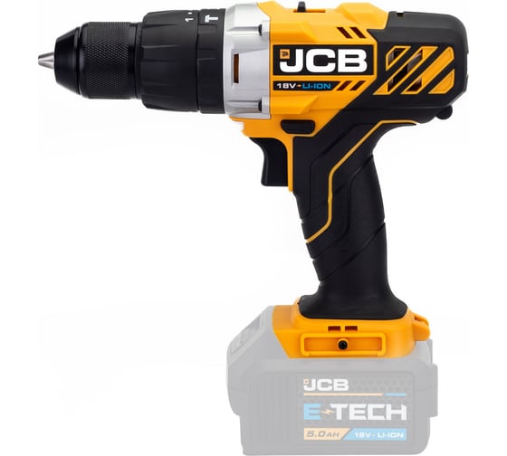 Изображение товара Дрель-шуруповерт JCB аккумуляторная 18V, max 45Nm, без аккумулятора JCB-18CD-B-E(57257)
