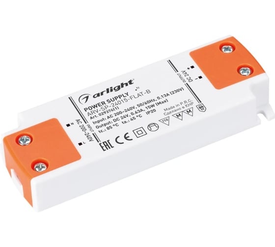 Изображение товара Блок питания Arlight ARV-SP-24015-FLAT-B 1шт 029376(1)