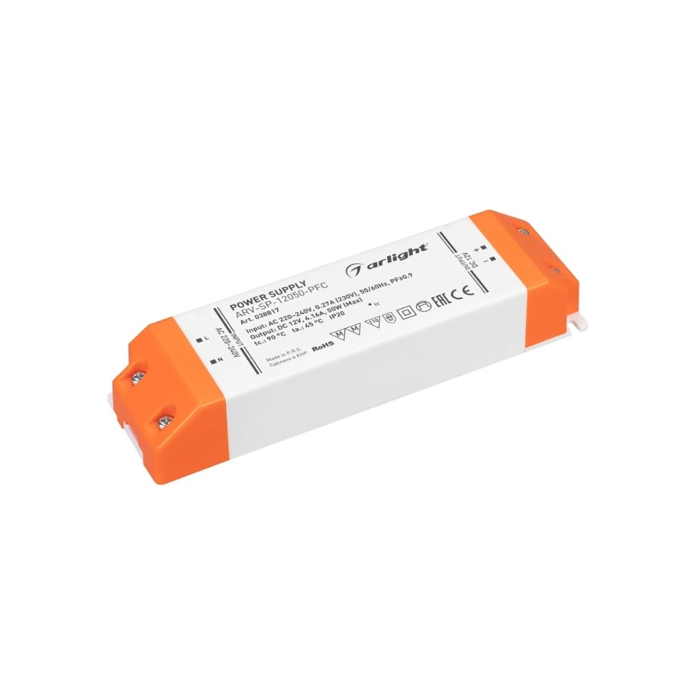 Изображение товара Блок питания Arlight ARV-SP-12050-PFC 50 Вт для светодиодов