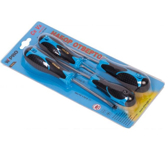 Изображение товара Набор отверток WIPRO CR-V, ручка Micro-Fani, 4 шт 08-004