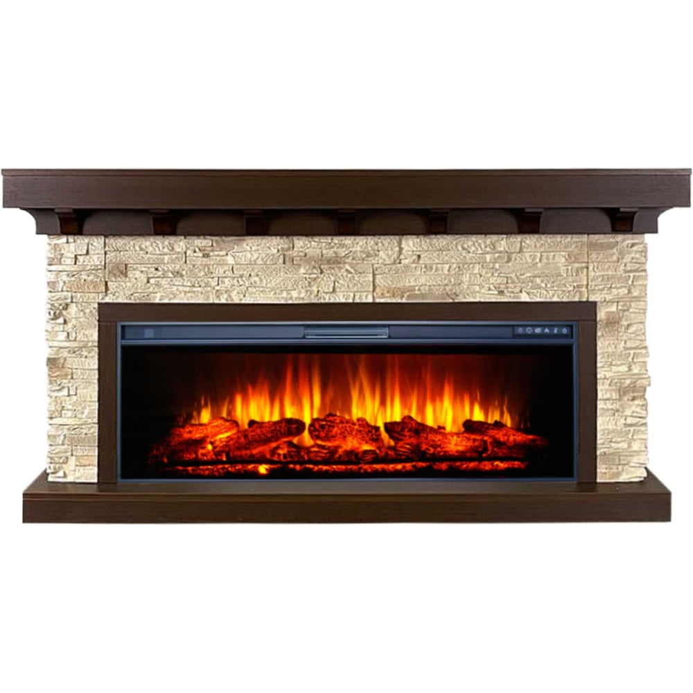 Изображение товара Каминокомплект InterFlame Flagstone EC с эффектом живого огня для классического интерьера