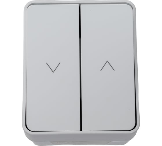 Изображение товара 2-клавишный выключатель для жалюзи Systeme Electric Atlasdesign profi ip54 2хсх.4, белый ATN540119