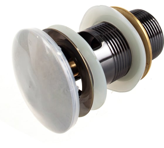 Изображение товара Донный клапан Terma CLICK-CLACK c большой кнопкой, c переливом, antique bronze 32370