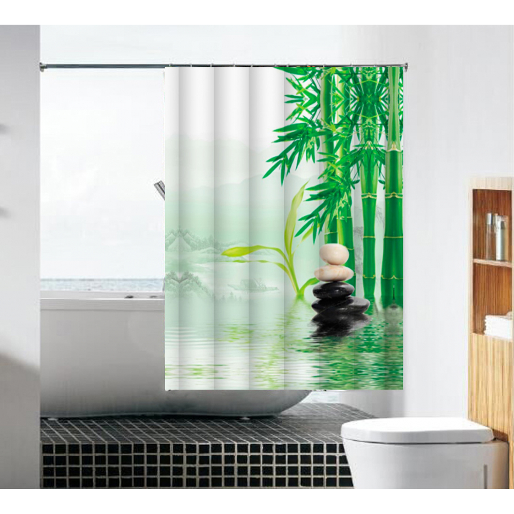 фото Тканевая шторка для ванной комнаты terma стойкость mz-97 180х180 см 20867