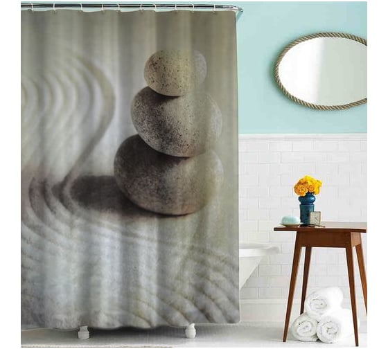 Изображение товара Тканевая шторка для ванны Melodia della vita MZ-78 Просветление 180х200см 20848