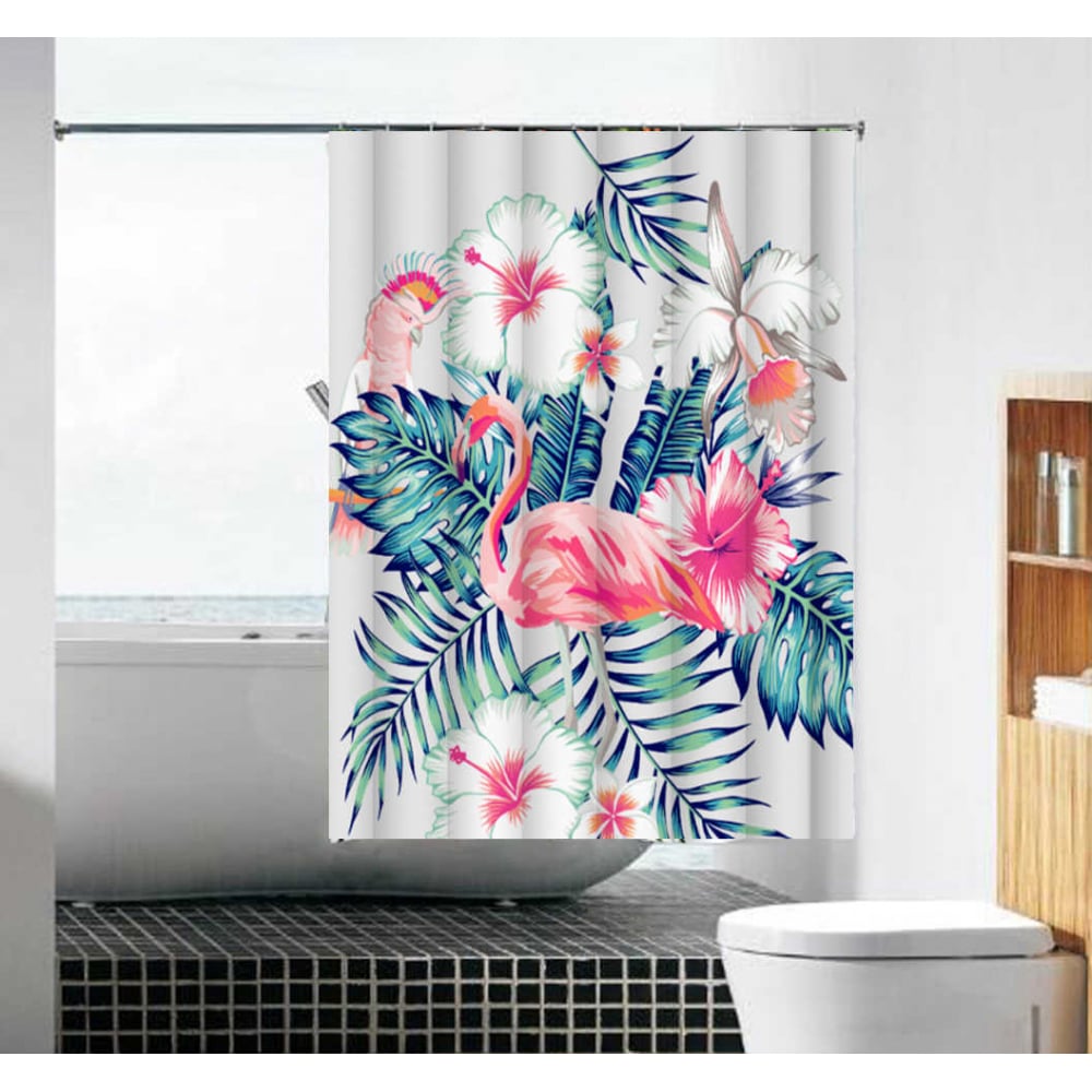 фото Тканевая шторка для ванной комнаты terma фламинго в цветах mz-104 180x180 20989