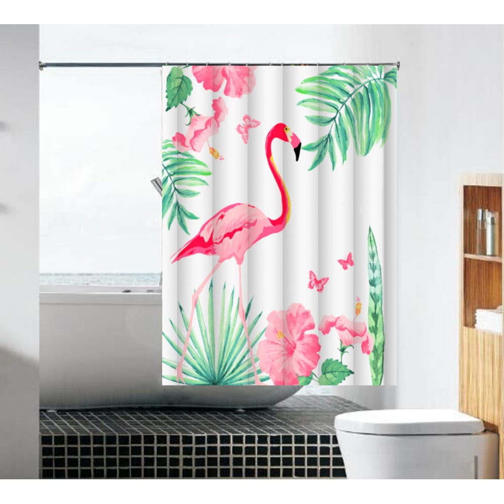 штора для ванной тканевая 180х200 см Тканевая шторка для ванной комнаты MELODIA