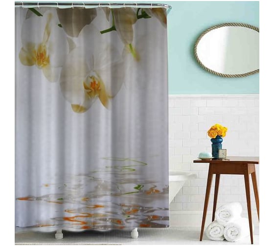 Изображение товара Тканевая шторка для ванны Melodia della vitaMZ-76 Созерцание 180х180см 20846