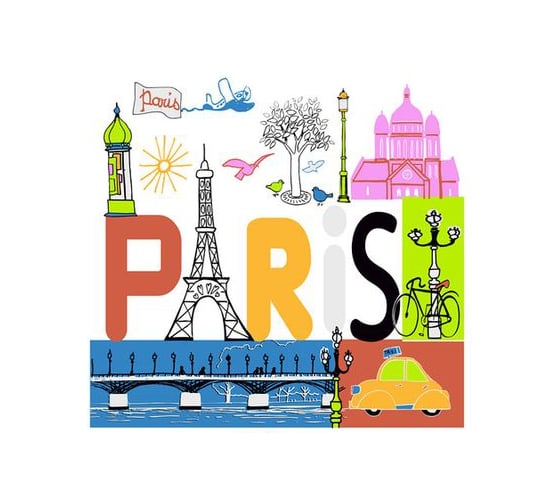 Изображение товара Шторка д/в тканевая Melodia della vita MZ-71 Париж 180х180см 20841