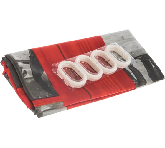 Изображение товара Тканевая шторка для ванны Melodia della vita MZ-65 Лондонский телефон 180х180 см 20835