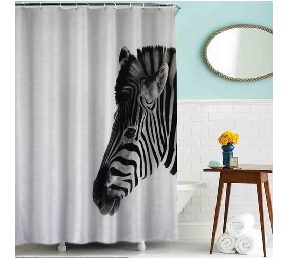 Изображение товара Тканевая шторка для ванной комнаты TERMA MZ-46 Зебра 180х200 см 20816