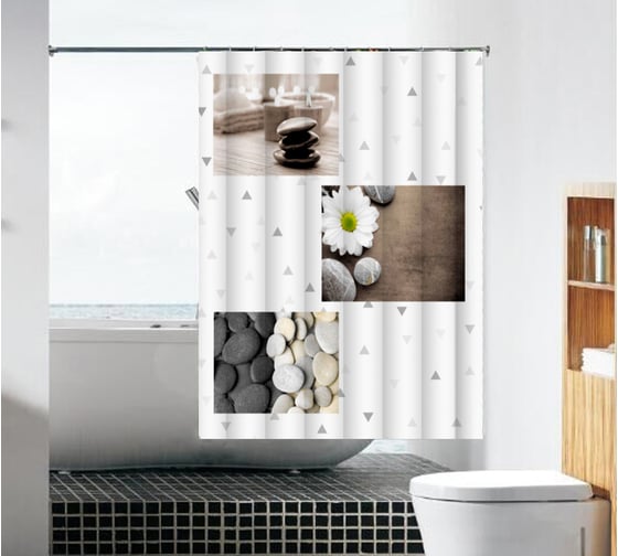 Изображение товара Тканевая шторка для ванны Melodia della vitaЧистота MZ-95 180х180см 20865